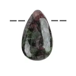 0440695673 Tropfen Granat-Pyroxenit gebohrt, 35-40mm | GH Edelsteine, Heilsteine & Schmuck