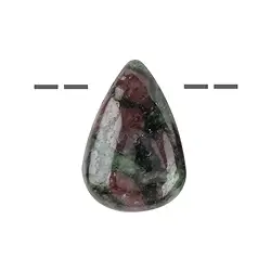 0440695674 Tropfen Granat-Pyroxenit gebohrt, 30-35mm | GH Edelsteine, Heilsteine & Schmuck