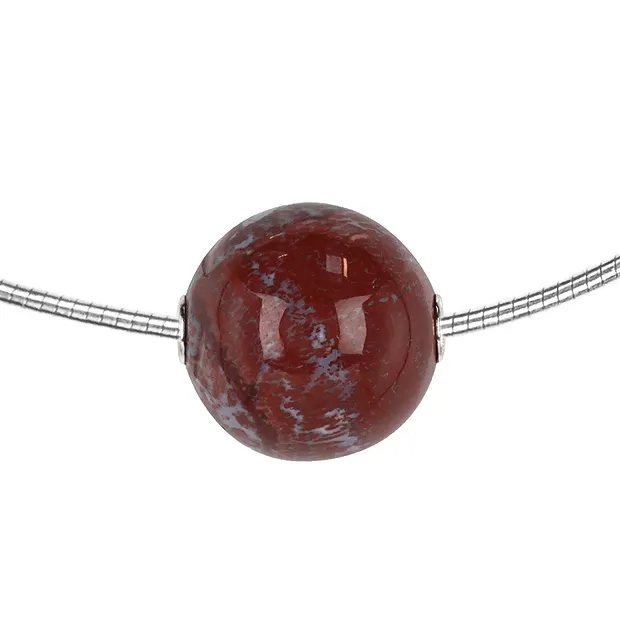 Boule à bijoux Calcédoine de feu 20mm, rhodié | Marco Schreier
