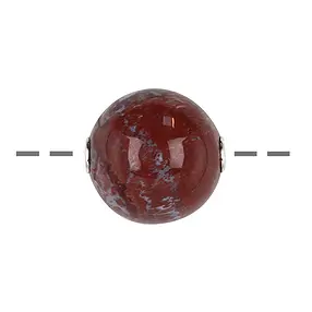 Boule à bijoux Calcédoine de feu 20mm, rhodié | Marco Schreier