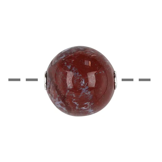 Boule à bijoux Calcédoine de feu 20mm, rhodié | Marco Schreier