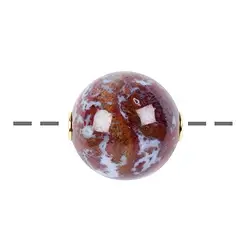 0441196820 Jewelry Bead fire chalcedony 20mm, gold-plated | gems, healing stones & jewelry