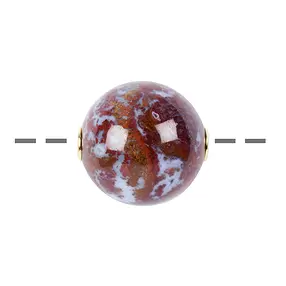 Schmuckkugel  Feuer-Chalcedon 20mm, vergoldet | Edelsteine, Heilsteine & Schmuck
