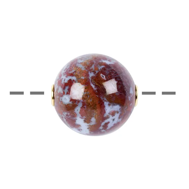 Schmuckkugel  Feuer-Chalcedon 20mm, vergoldet | Edelsteine, Heilsteine & Schmuck