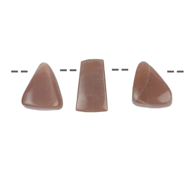 Freeform Mondstein (braun-orange) gebohrt, 3,5 - 4,5cm | Marco Schreier