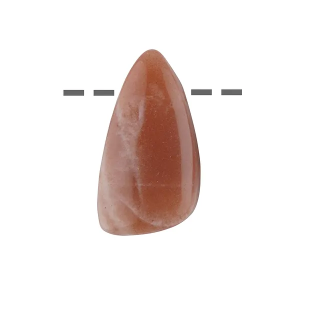 Freeform Mondstein (braun-orange) gebohrt, 3,0 - 4,0cm | Marco Schreier