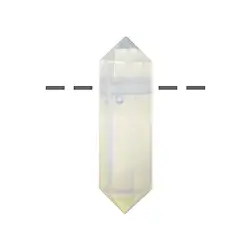 0441893021 Point polished opal glass (synth.) drilled, 4.2cm | Marco Schreier