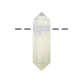 Spitze poliert Opalglas (synth.) gebohrt, 4,2cm | Marco Schreier