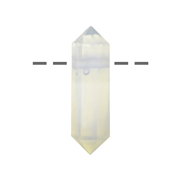Pointe polie verre opalin (synth.) percé, 4,2cm | Marco Schreier