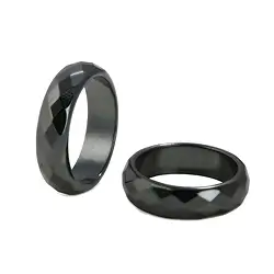 0442192806 Hematin rings faceted, mixed sizes (50 pcs./ PU) | Marco Schreier