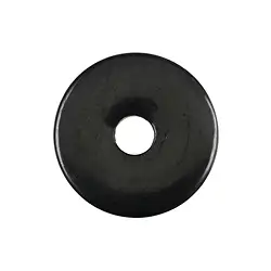 0443200400 Donut Schungit, 40mm | Schreier Großhändler Edelsteine, Heilsteine & Schmuck