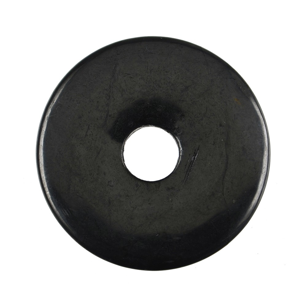 Shungita donut, 50 mm | Schreier piedras preciosas, piedras curativas y joyería