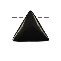 0443290210 Triangle Shungite drilled, 3,0cm | wholesaler gems, healing stones & jewelry