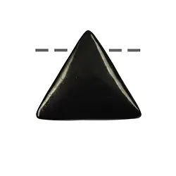 0443290210 Triangle Shungite drilled, 3,0cm | wholesaler gems, healing stones & jewelry