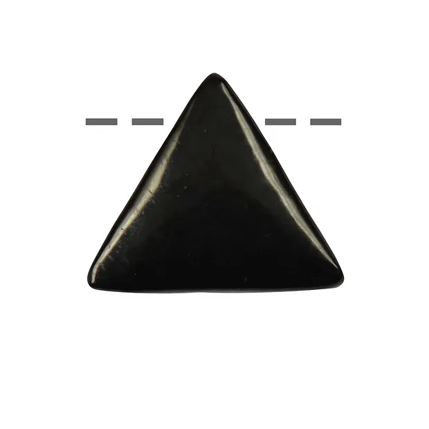 Triangolo di Shungite forata, 3,0 cm | grossista gemme e pietre curative