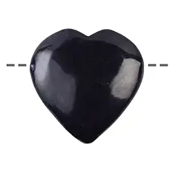 0443290604 Herz Schungit gebohrt, 3,0cm | Mineralienhandel Edelsteine, Heilsteine & Schmuck