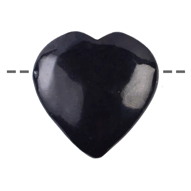 Shungite coeur (stab.) percée, 3,0cm | Marco Schreier