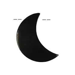 0443290901 Lune Shungite (stab.) percée, 4,0cm | Marco Schreier