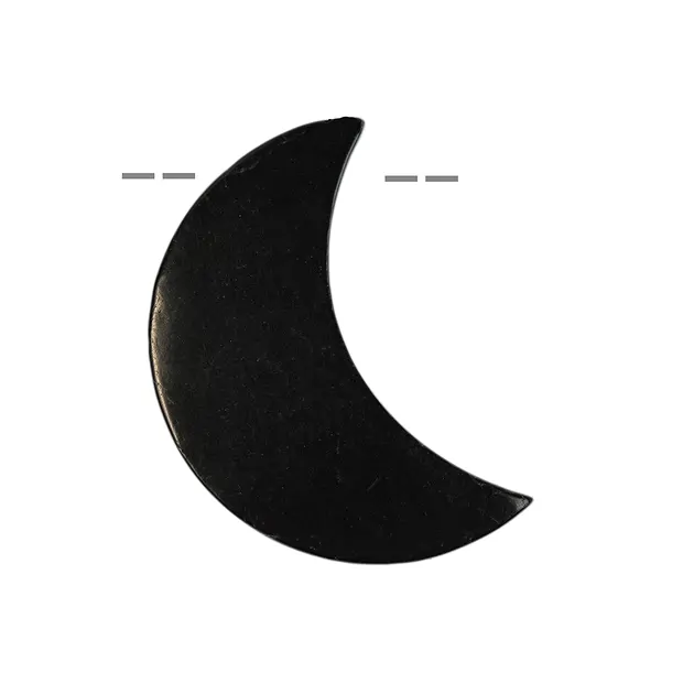 Mond Schungit (stab.) gebohrt, 4,0cm | Schreier Edelsteine, Heilsteine & Schmuck