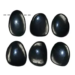 0443293002 Trommelstein Schungit gebohrt | Großhändler Edelsteine, Heilsteine & Schmuck