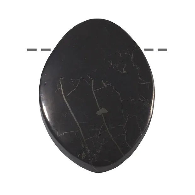 Marquis Schungit (stab.) gebohrt, 4,8cm | GH Edelsteine, Heilsteine & Schmuck