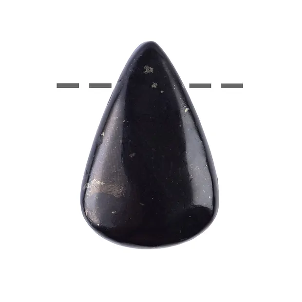 Goccia forata di Shungite, 3,5 cm | Gemme Schreier, pietre curative e gioielli