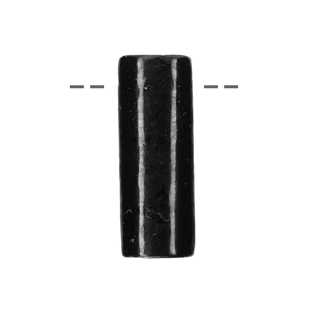 Rectangle Shungite curved drilled, 4.0 x 1.5cm | gems, healing stones & jewelry