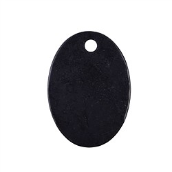 0443296037 Drilled oval Shungite, 3.5cm | wholesale supplier gems, healing stones & jewelry