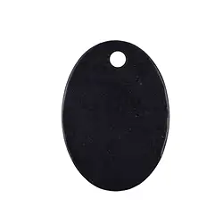 0443296037 Shungita oval perforada, 3,5 cm | piedras preciosas, piedras curativas y joyería