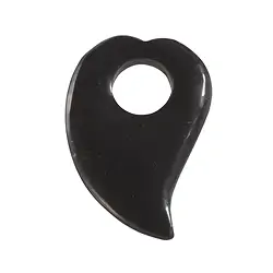 0443296053 Cuore oscillante di Shungite forato, 3,5 cm | grossista gemme e pietre curative