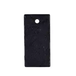 0443296059 Rectangle Shungite drilled, 4.0cm | wholesaler gems, healing stones & jewelry