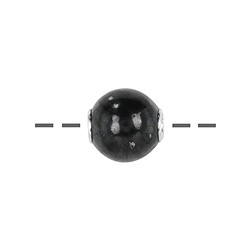 0443296612 Schmuckkugel Schungit (stab.) 12mm, rhodiniert | Marco Schreier