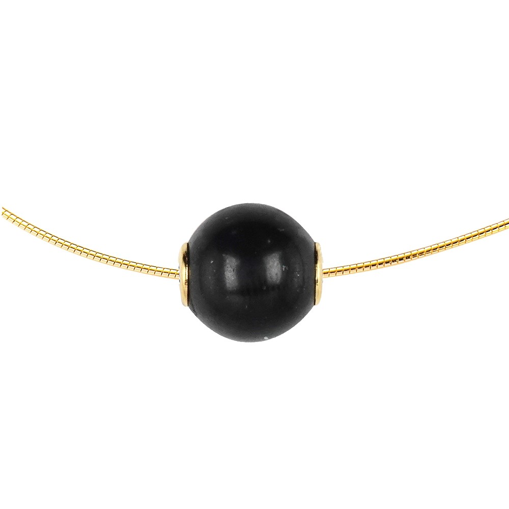 Boule à bijoux Shungite (stab.) 12mm, doré | Marco Schreier