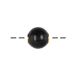 0443296812 Schmuckkugel Schungit (stab.) 12mm, vergoldet | Edelsteine, Heilsteine & Schmuck