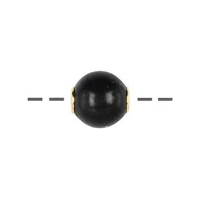 Boule à bijoux Shungite (stab.) 12mm, doré | Marco Schreier