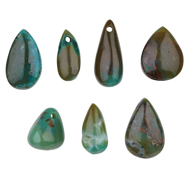 Cabochon Gema sílice B perforado, 3.0 - 4.0cm | Marco Schreier