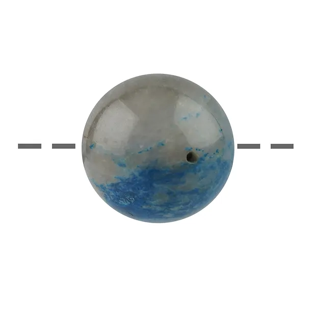 Drilled Shattuckite ball, 20mm, 1mm hole | wholesaler gems & healing stones