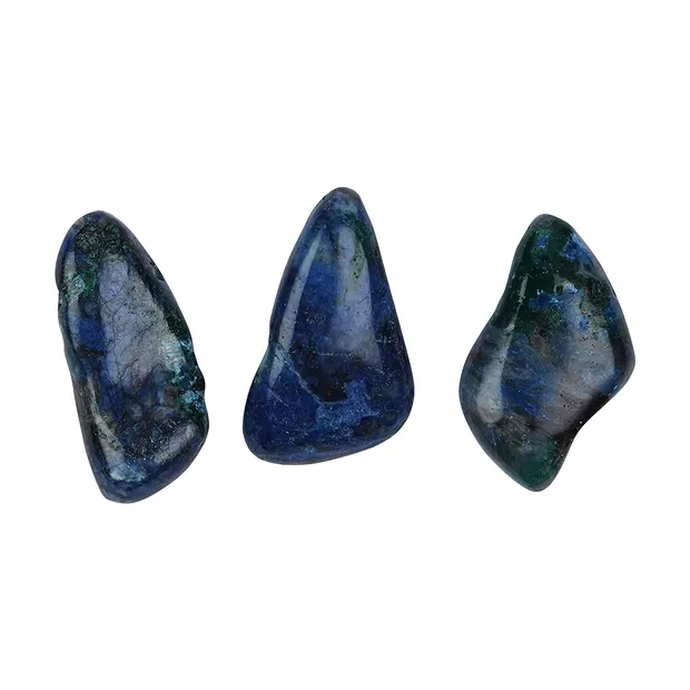 Pierres roulées Shattuckite B percée, 3,5-4,0cm (moyenne) | Marco Schreier