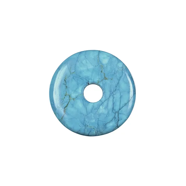 Donut Turquenite (Magnesite colored), 30mm | wholesaler gems & healing stones