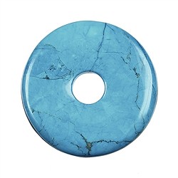 0446000500 Donut Turquenit (Magnesit gefärbt), 50mm | GH Edelsteine, Heilsteine & Schmuck