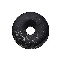 0446100400 Pirita donut en pizarra, 40mm | piedras preciosas, piedras curativas y joyería