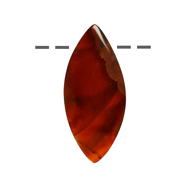 Cabochon Navette Ágata (ágata cóndor) perforado, 3.5 - 5.0cm | Marco Schreier