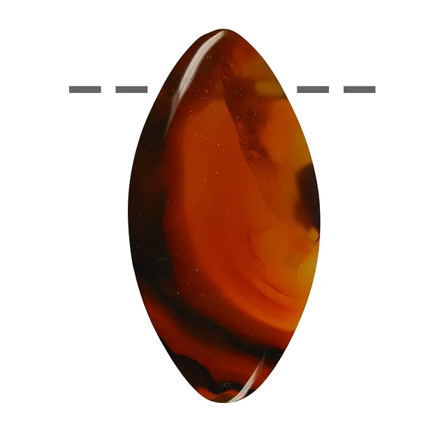 Cabochon Marquise Agate (Condor Agate) drilled, 4,5 - 6,0cm | Marco Schreier