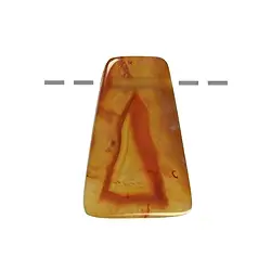 0446695655 Cabujón trapezoidal de Ágata (ágata cóndor) perforado, 3,0 - 4,0cm | Marco Schreier