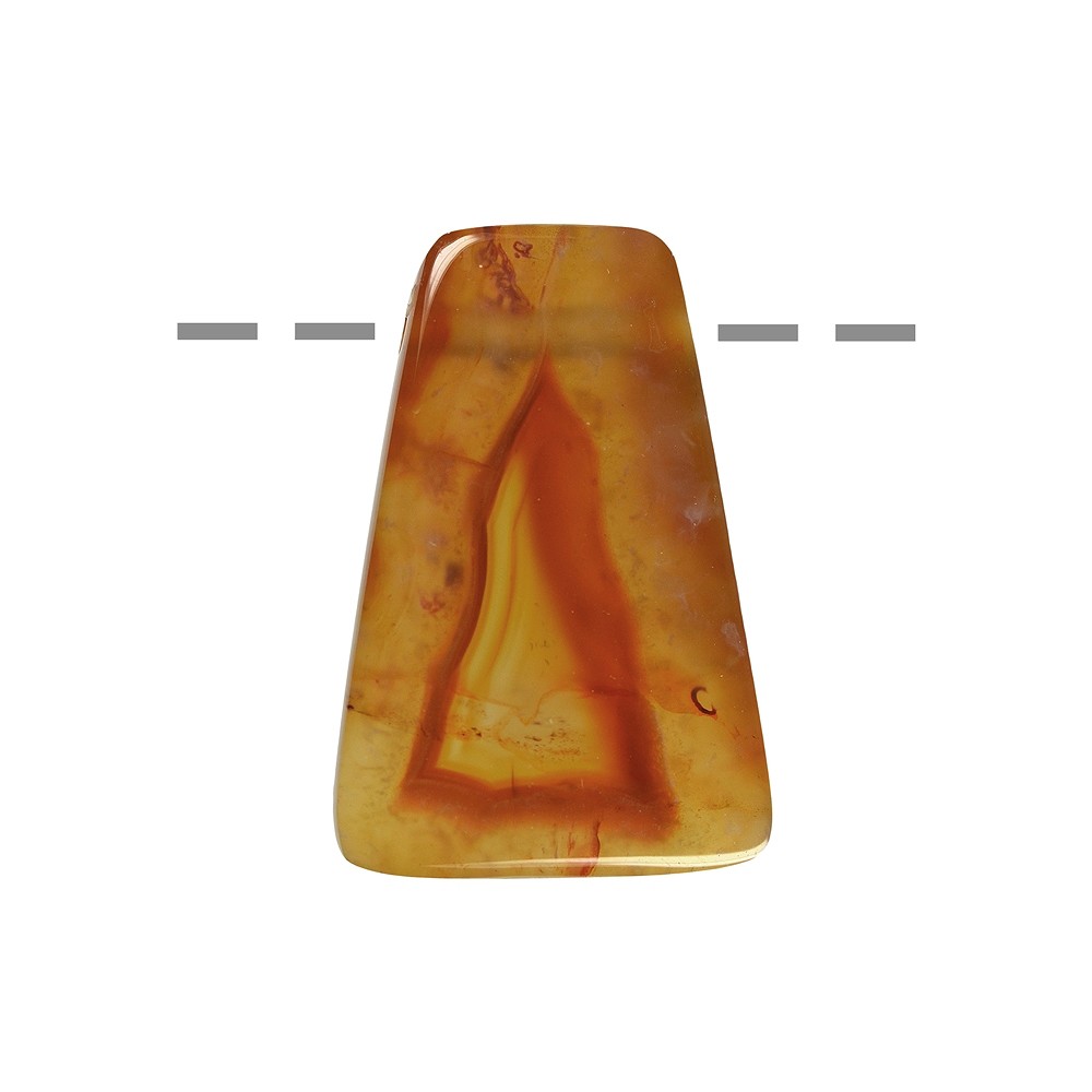 Cabochon trapeze Agate (Condor Agate) drilled, 3,0 - 4,0cm | Marco Schreier