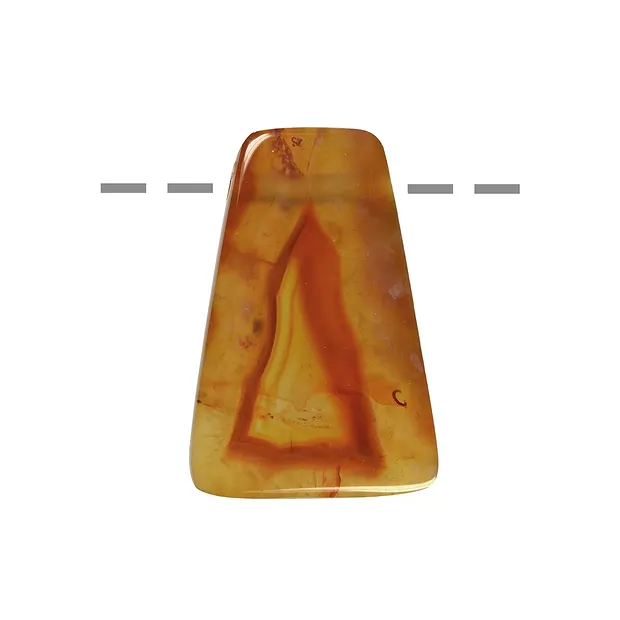 Cabujón trapezoidal de Ágata (ágata cóndor) perforado, 3,0 - 4,0cm | Marco Schreier