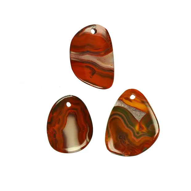 Plaque Agate (Condorachat) percée frontale, 2,7 - 3,7cm | Marco Schreier