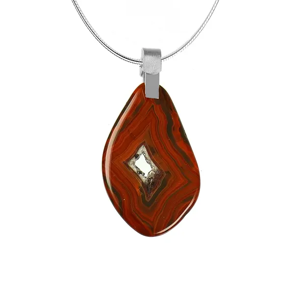 Plaque Agate (Condorachat) percée frontale, 4,5 - 6,0cm | Marco Schreier