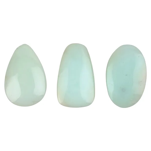 Cabochon Chrysopal gebohrt, 4,5 - 5,0cm | GH Edelsteine, Heilsteine & Schmuck