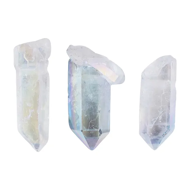 Raw crystal angel aura drilled, 3.0 - 4.0 cm | wholesaler gems & healing stones
